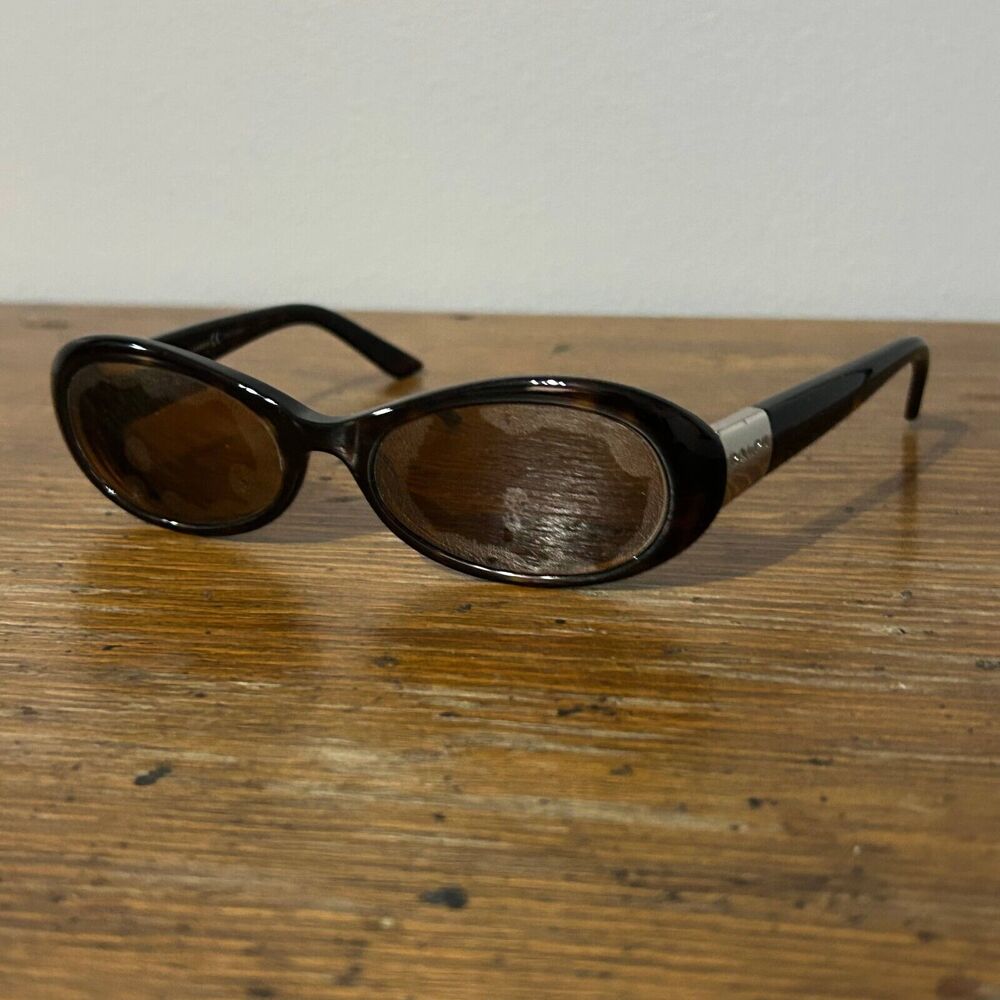Ralph Lauren Black Brown Oval Women's Sunglasses FRAMES ONLY